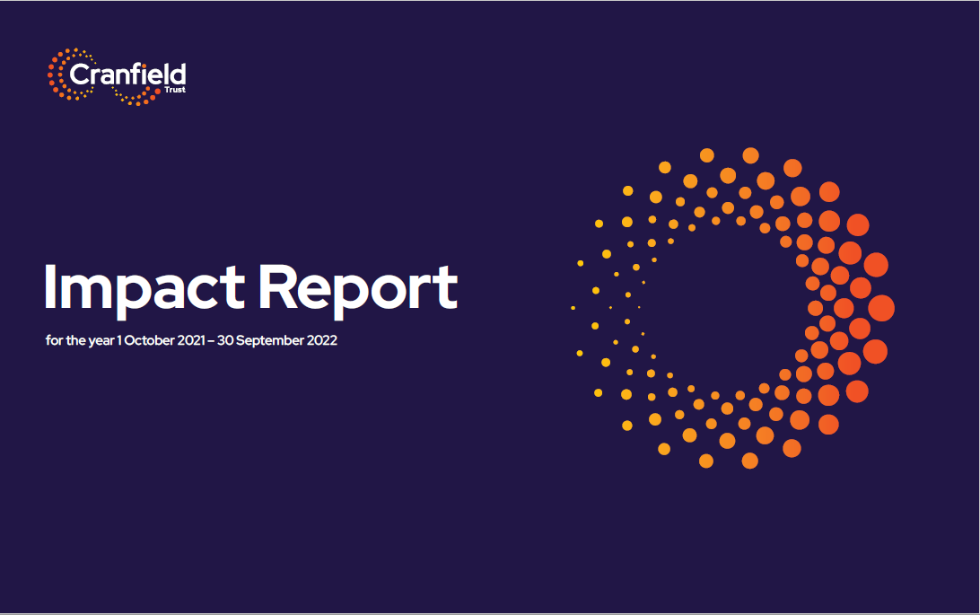 picture of the front over of Cranfield Trust 2021-22 Impact report
