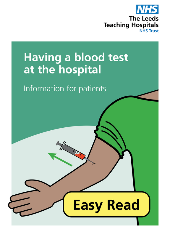 Blood Test Easy Read Leaflet Easy Health