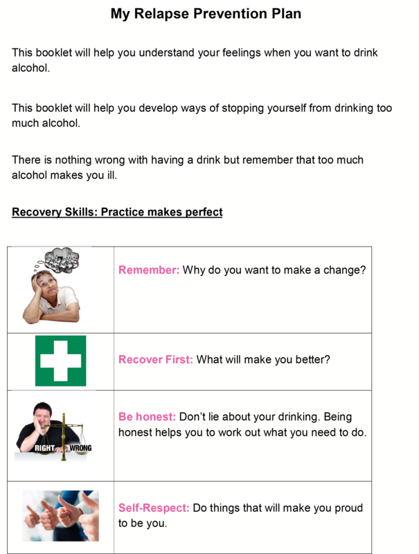 Alcohol Relapse Prevention Plan Easy Health