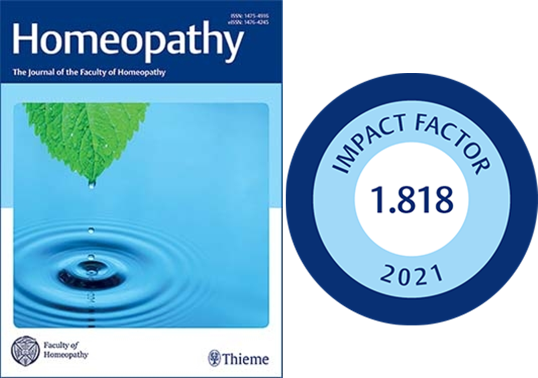 Homeopathy journal NEW impact factor released Faculty of Homeopathy