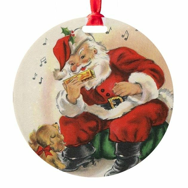 Image of Santa playing a harmonica