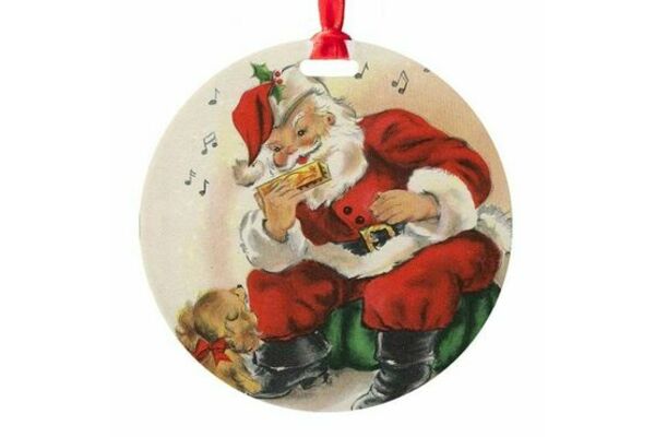 Image: Santa playing a harmonica