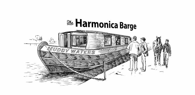 Line drawing of The harmonica barge