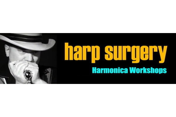 Richard Taylor playing harmonica with words harp surgery harmonica workshops