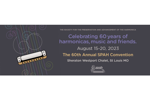 SPAH banner - celebrating 60 years of harmonicas, music & friends